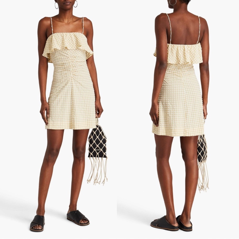 Ganni Gingham Mini Dress